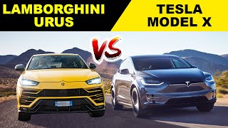 Lamborghini urus vs Tesla model x - Drag Race Compare