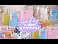 Studio Vlog : How I Pack My Orders Indonesia | Cara Buat Packaging Aesthetic Eco-Friendly + GIVEAWAY