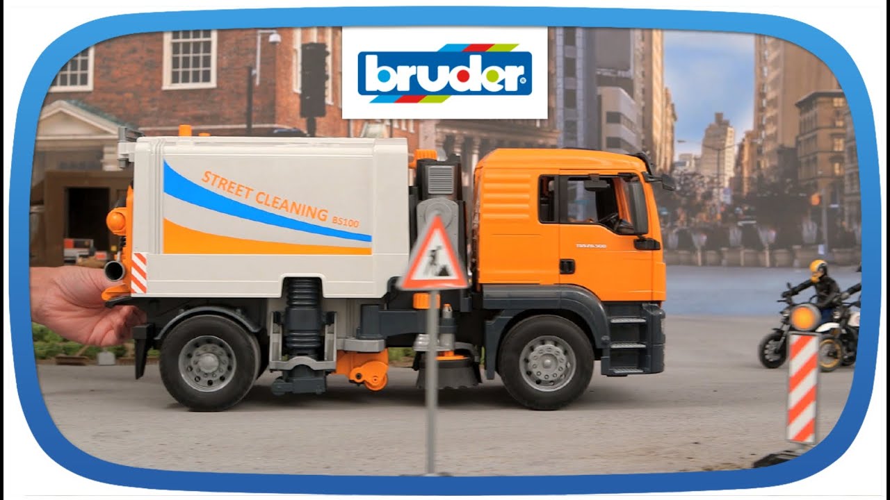 Bruder 03780 MAN TGS LKW Straßenreinigung Kehrmaschine Traktor Bagger Lastwagen 
