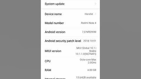 MIUI 10 Global Stable 10.1.1.0 for the Xiaomi Redmi Note 4/4X