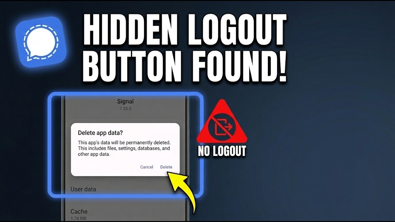 How To Signout of Signal App - Quick Tutorial - YouTube