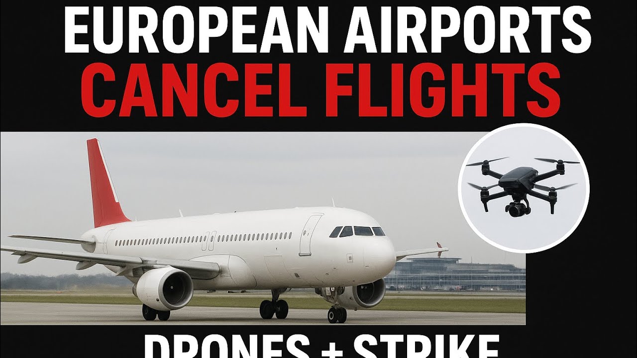 Airport Chaos: Drones + Strike Force Cancelation of Hundreds of Flights