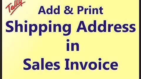 Add & Print Delivery ( Consignee ) address in sales invoice in Tally ERP 9 | nict computer