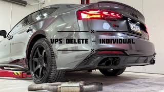 Stock exhaust vs VPS Premuffler resonator delete Audi S5 B9.5