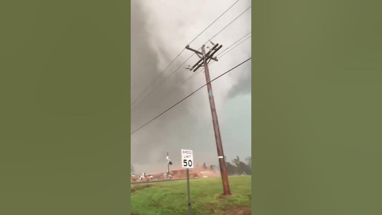 POWERFUL TORNADO Cole Oklahoma in USA YouTube