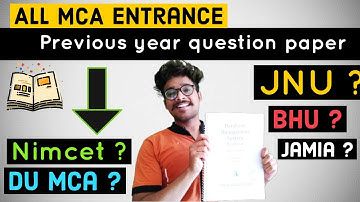 NIMCET & All other MCA Entrance previous year question paper with solutions