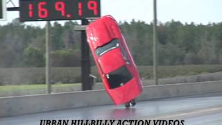 3000 HP TWIN TURBO MUSTANG GOES AIR BORN (Finish Line Shot)