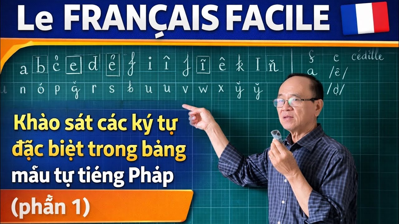 Bài 2: Le FRANÇAIS FACILE- Khảo sát các ký tự đặc biệt trong bảng mẫu tự tiếng Pháp ( phần 1)