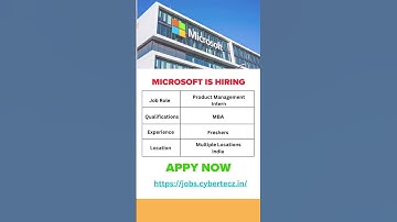 Microsoft Internship #shorts #jobsforefreshers