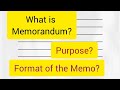 What is memorandum or memo? Functional English final term fall 2025,UOG.
