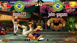 FT5 @kof97: denis123 (BR) vs john-yagami (BR) [King of Fighters 97 Fightcade] Feb 21