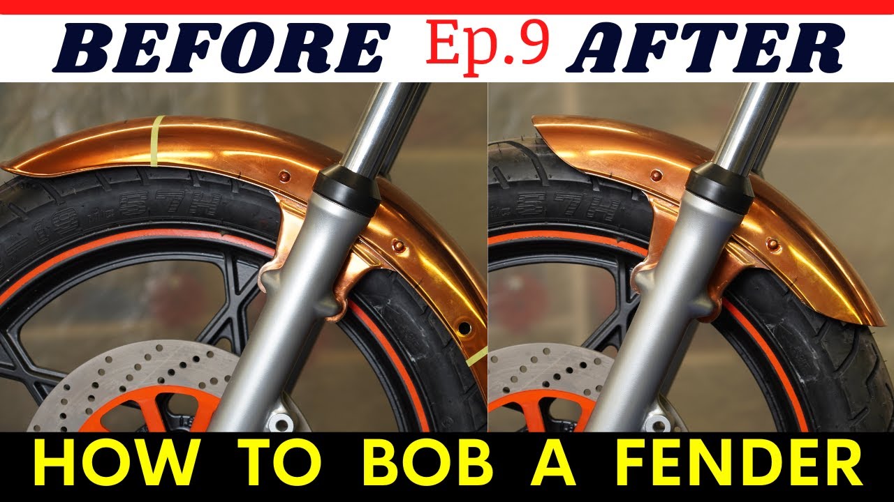 HOW TO BOB A MOTORCYCLE FENDER Ep.9 Street Tracker Build 