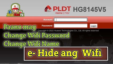 PLDT HOME FBR 2023 PAANO MAGPALIT NG PASSWORD, NAME, AT E-HIDE ANG WIFI Name