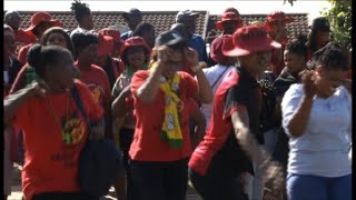 ANC supporters arrive at rally in Durban ahead of S.Africa vote