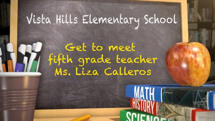 Get To Meet Teacher Liza Calleros From Vista Hills...