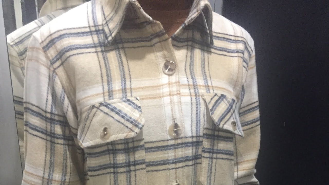 Robalı oduncu gömlek kesimi lumberjack shirt cut with yoke#pratik #oversize #gömlek #practical