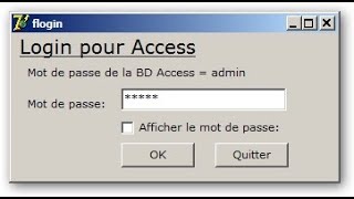 Connecter Delphi7 à une base de données Access protégée par mot de passe avec ADO (Autre Methode)