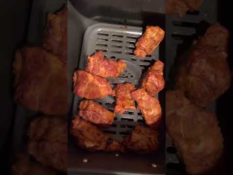 AIR FRYER (NINJA)DRY PORK RIBS WITH FRIES FOR DINNER #Shorts