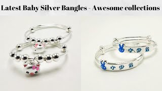 New Born Baby Silver Bangles | latest Baby Jewellery Designs | Baby Jewelry | Latest Fashion Trends.