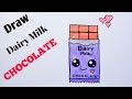 HOW TO DRAW A CUTE DAIRY MILK CHOCOLATE II EASY DRAW CUTE DAIRY MILK CHOCOLATE II