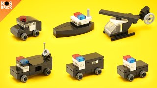 Lego Police Squad Mini Vehicles (Tutorial)