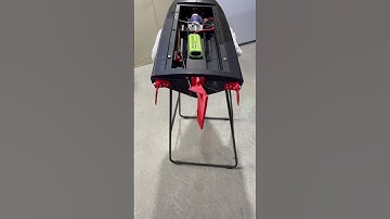 3D printed boat                  (servo set in place)