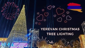 Christmas Tree Lighting & Drone Show in Yerevan, Armenia | 2025 Celebration