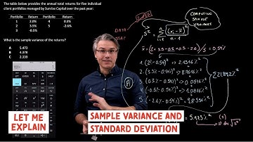 Sample variance and standard deviation (for the @CFA Level 1 exam)