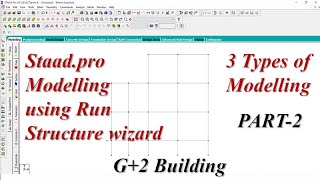 G+2 Building modelling in Staad.pro | Staad.pro Modelling using run structure wizard | How to model