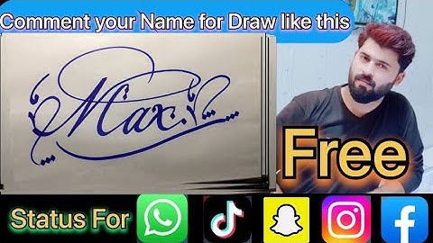 Max Name Signature Calligraphy Status Short Video  | #howtodraw #sketching  #max