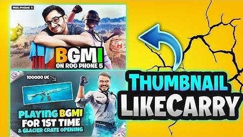 Make BGMI Thumbnail Like @CarryMinati @AntaryamiGaming |BGMI🇮🇳 Thumbnail Like Mortal|BGMI Thumbnail
