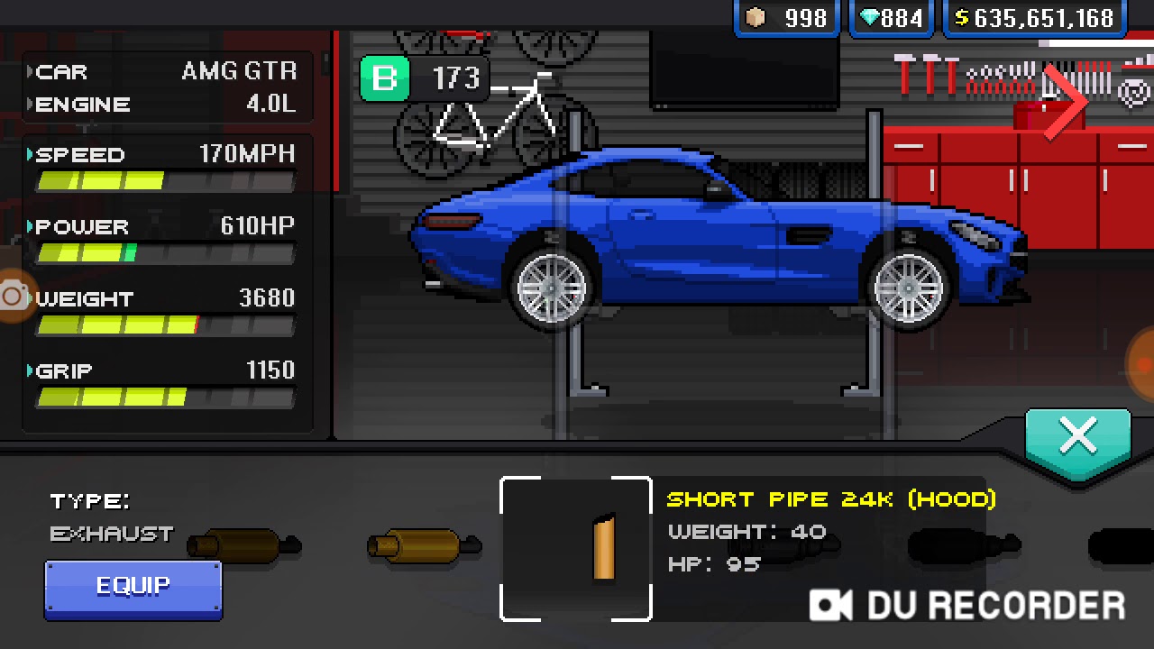 Настройка nissan gtr в pixel car racer