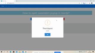 Reactjs Sweetalert Popup Working Example