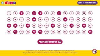 Tirage Keno Du 20 Novembre 2025 - Résultat Officiel - Fdj