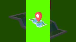 Location Pin Green Screen