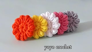 كروشية أزرار متماسكة أصنعيها بنفسك !!!! ببواقى الخيوط !!  - Crochet beautiful buttons #يويو_كروشية