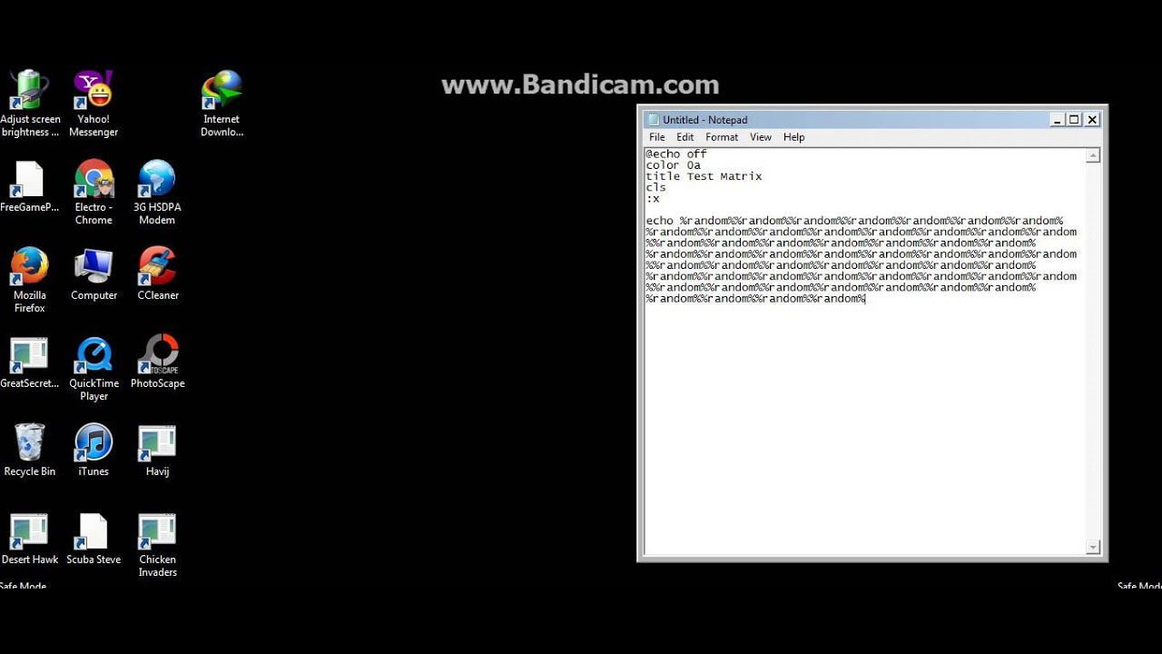 Cara Membuat Matrix Dari Notepad - YouTube
