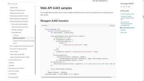 Power Apps Portals WebAPI