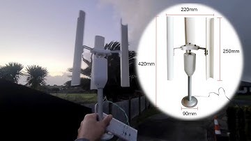 3 phase vertical axis mini wind turbine, windmill model DIY - review - [AllMotion]