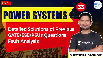 Detailed Solutions Of Previous GATE/ESE/PSUs Questions - Fault Analysis | L - 33 | Power System