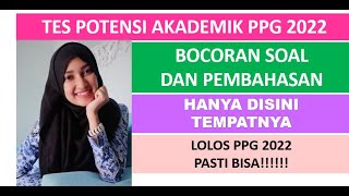 pembahasan soal tes potensi akademik ppg 2022