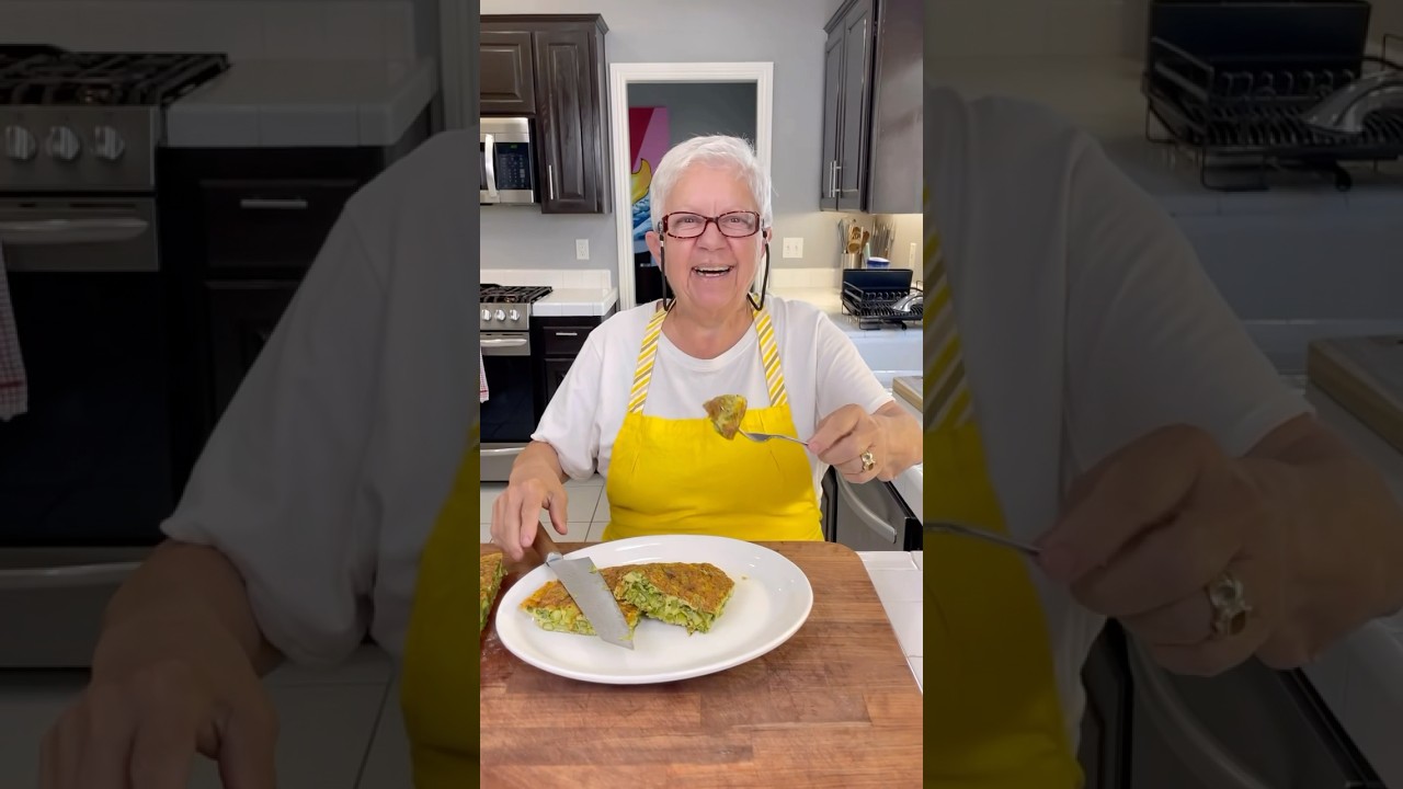 Asparagus & salami frittata ￼