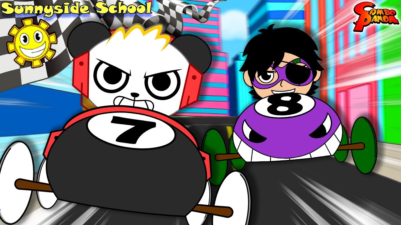 Dark Titan Ryan Vs Combo Panda! Ultimate Race at Sunnyside School
