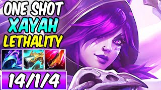 S+ ONE-SHOT FULL LETHALITY XAYAH | New Build & Runes | League of Legends