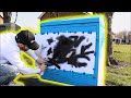 Painting Graffiti Stencils on the streets (1000 subscribers special)