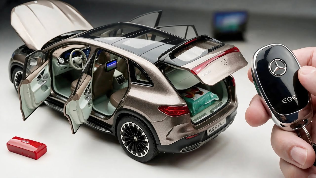 SMART KEY & DETAIL! 1:18 Mercedes EQE SUV Unboxing - YouTube