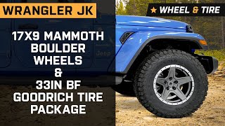 Match Highlights Jeep Wrangler JL 17x9 Mammoth Boulder Wheel & BF Goodrich All-Terrain Tire Package Wheels Review