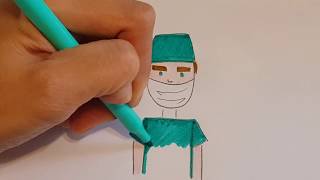 COMO DESENHAR UMA MÉDICA FOFA FÁCIL/HOW TO DRAW A DOCTOR /CÓMO