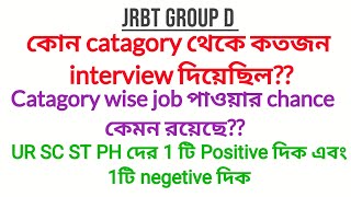 JRBT group D প্রতি catagory থেকে কতজন interview দিয়েছিল || JRBT group D discussion