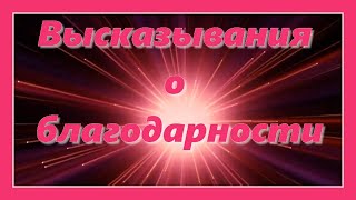 Высказывания о благодарности